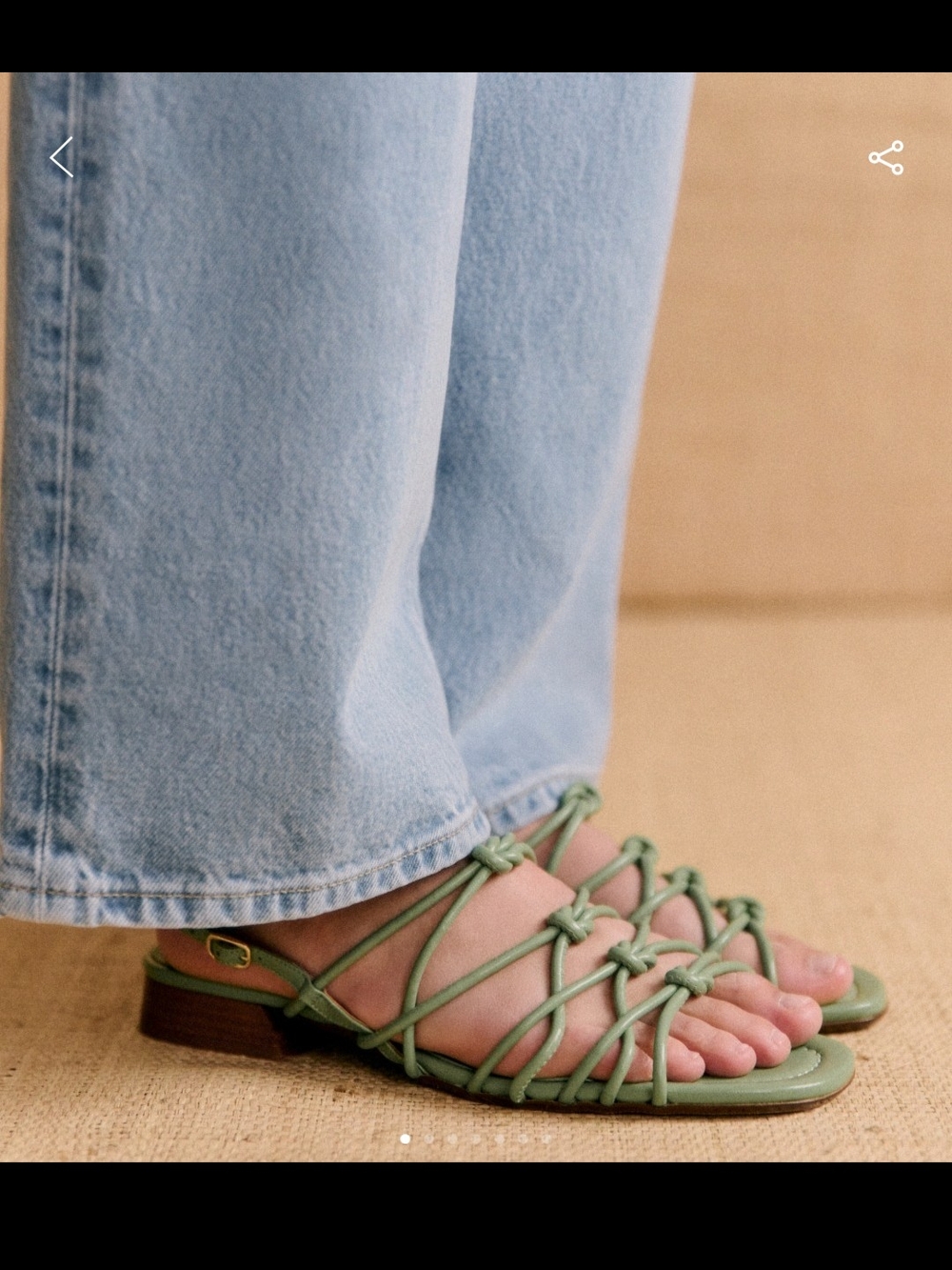 Sezane Eloise Low Sandals Pistachio
